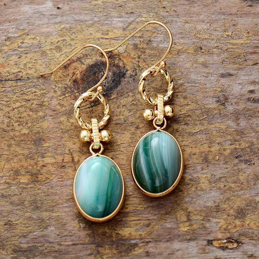 Unique Malachite Handmade Drop Earrings-Your Soul Place